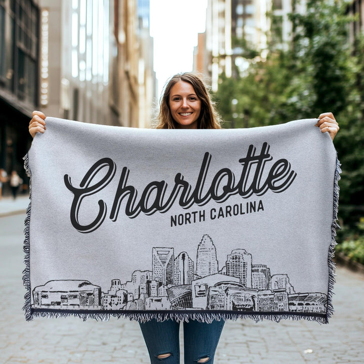 Charlotte North Carolina City Blanket