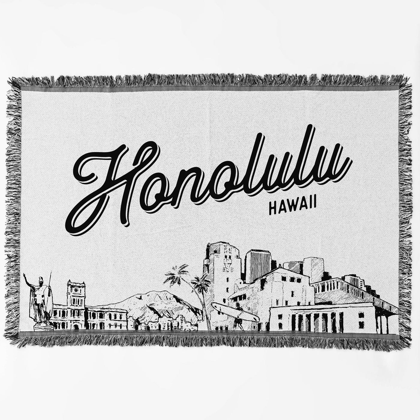 Honolulu Hawaii City Blanket