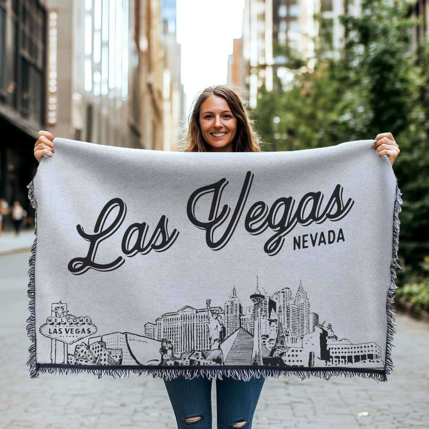 Las Vegas Nevada City Blanket