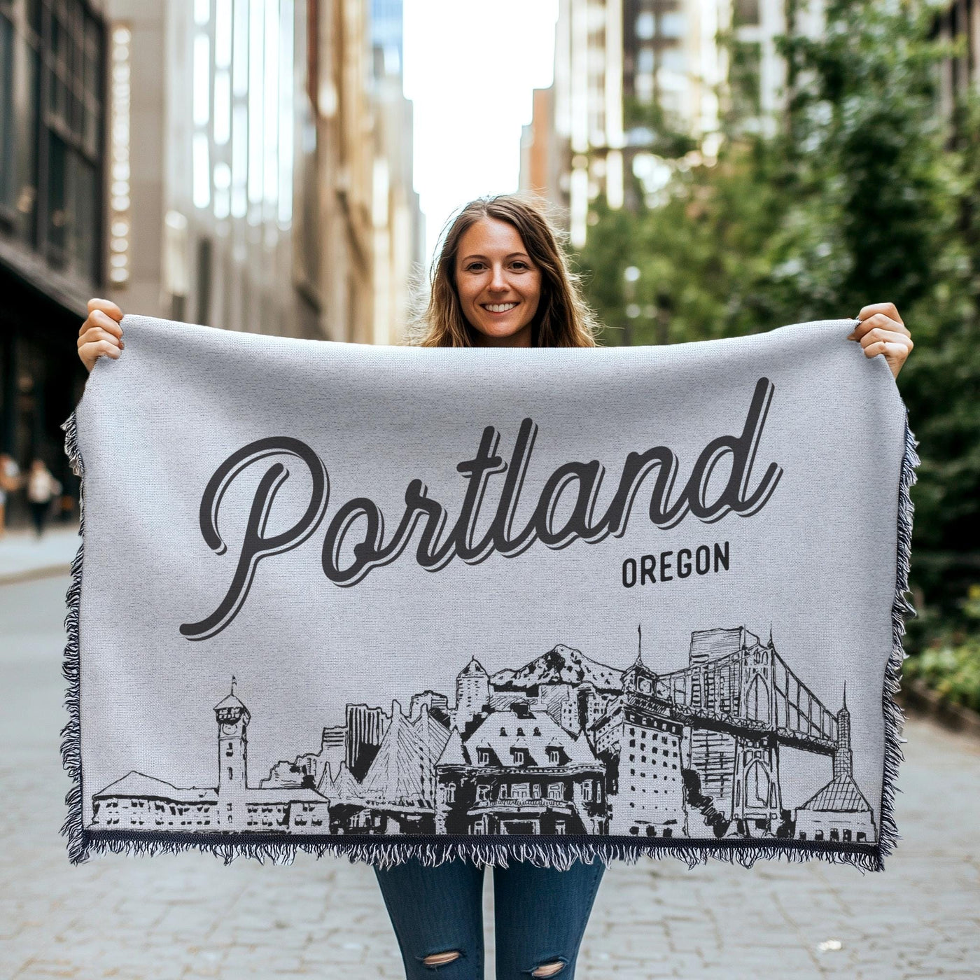 Portland Oregon City Blanket