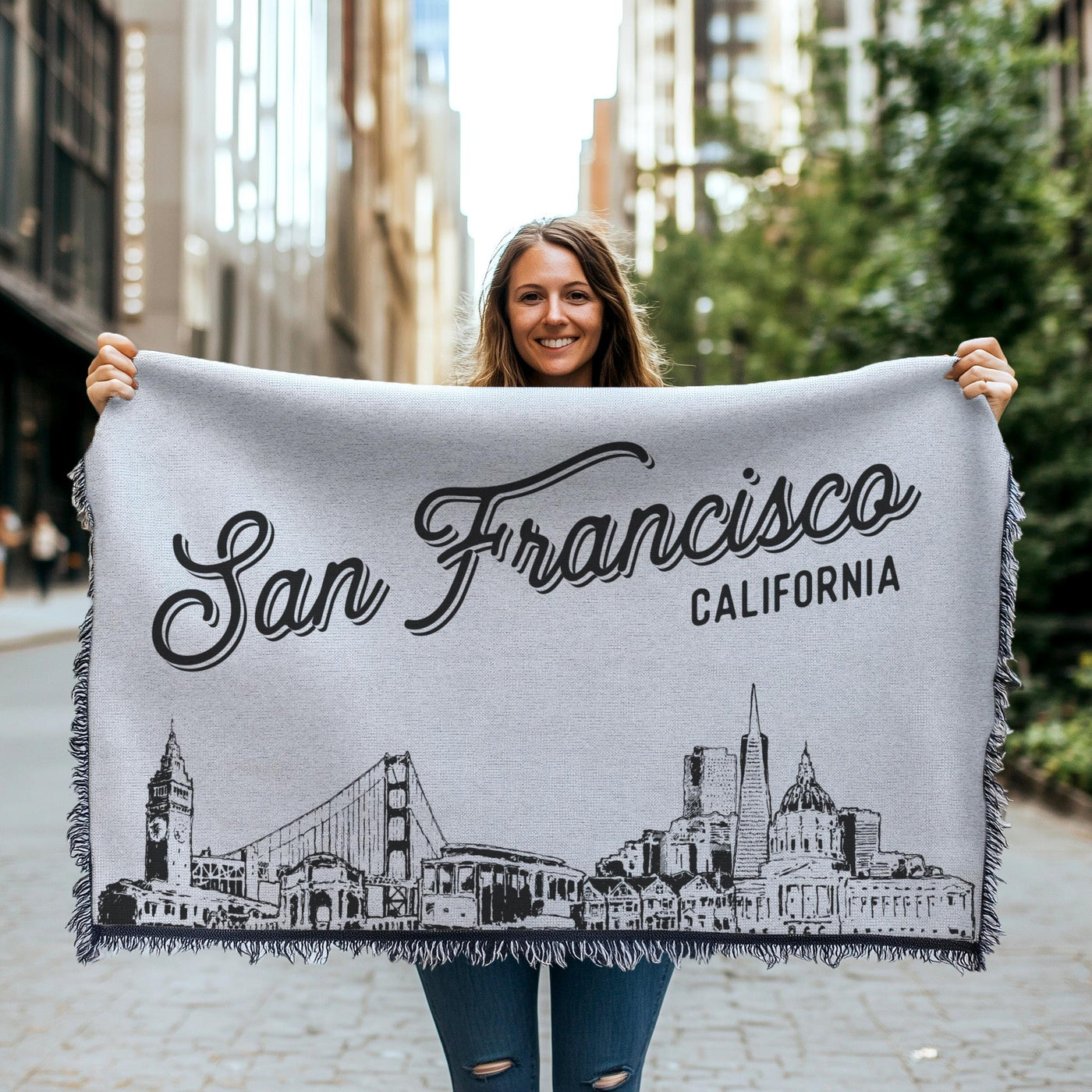 San Francisco California City Blanket