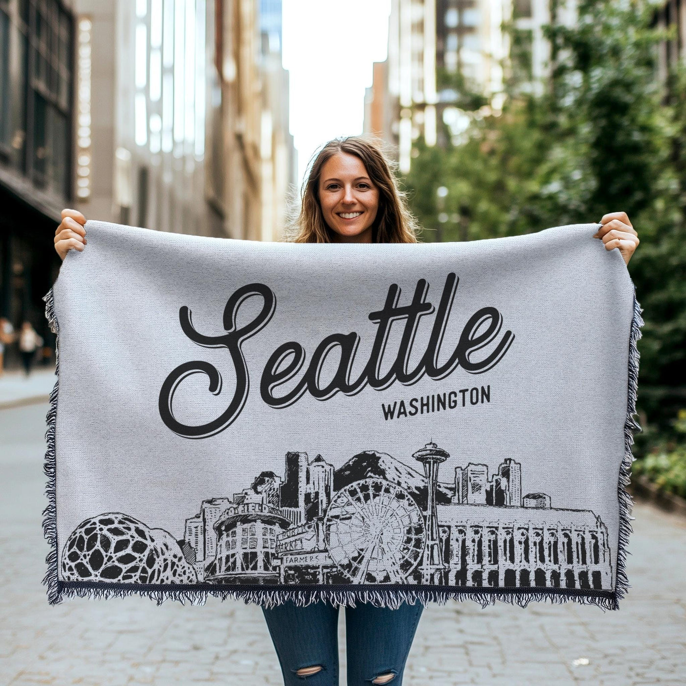 Seattle Washington City Blanket