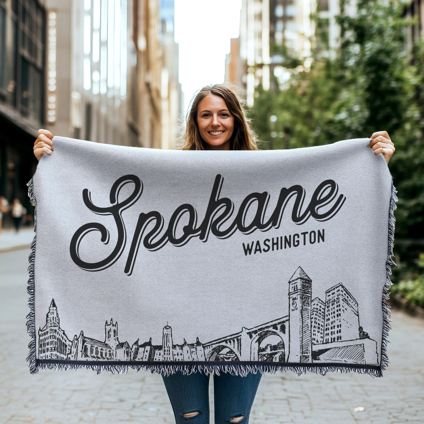 Spokane Washington City Blanket