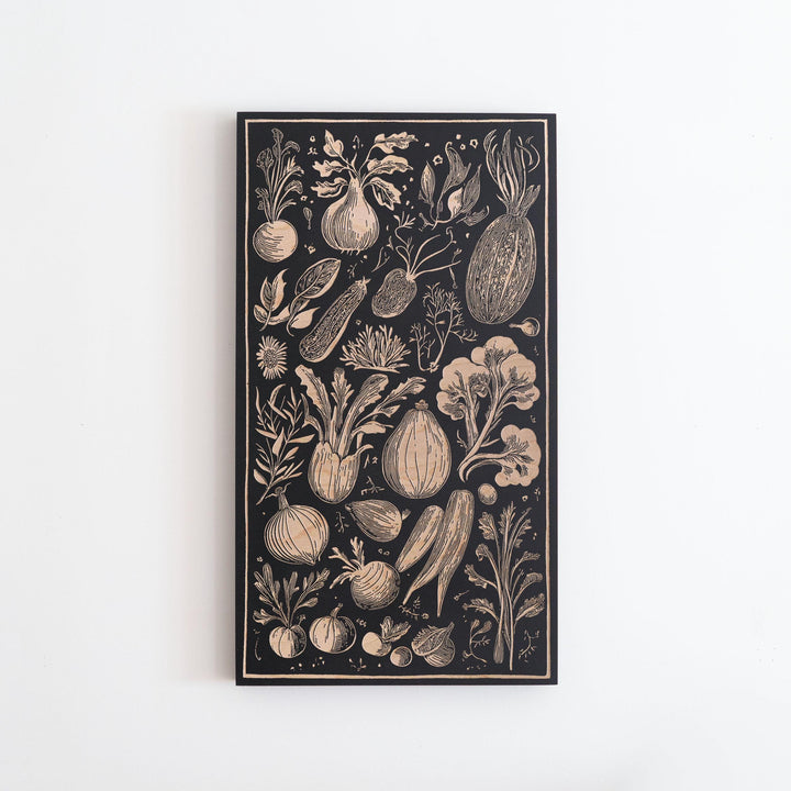 Garden Vegetables Engraved Illustration