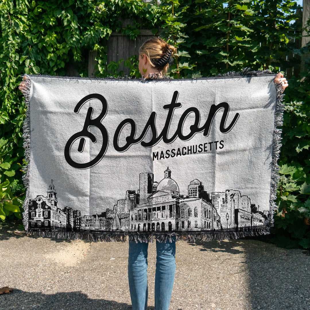 Boston Massachusetts City Blanket