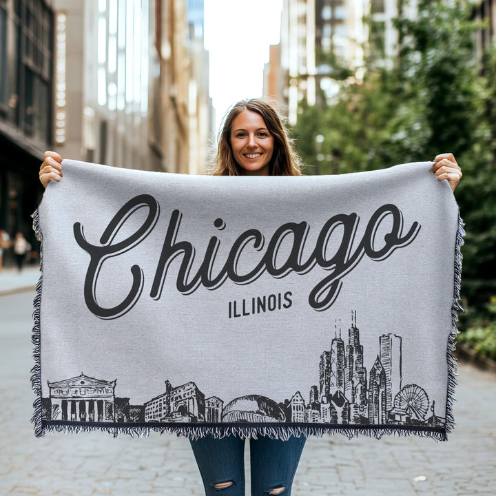 Chicago Illinois City Blanket