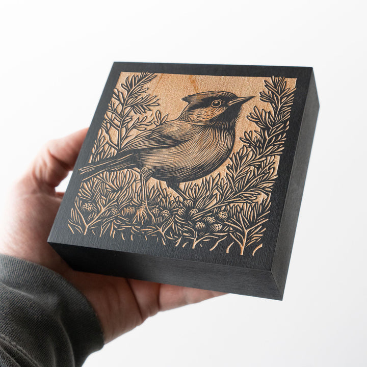 Chickadee Engraved Illustration