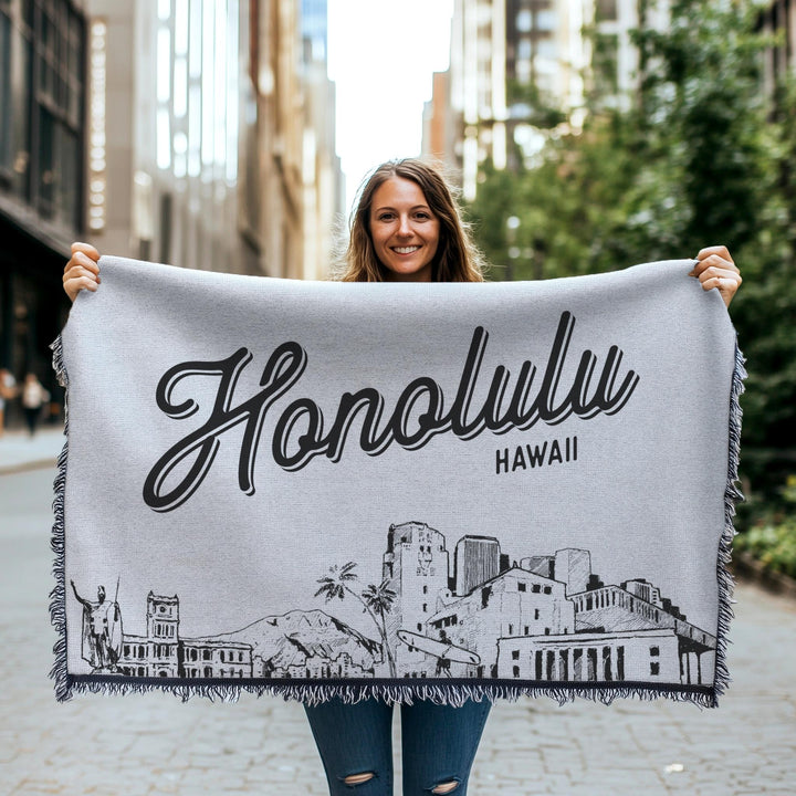 Honolulu Hawaii City Blanket