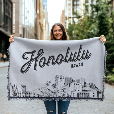 Honolulu Hawaii City Blanket