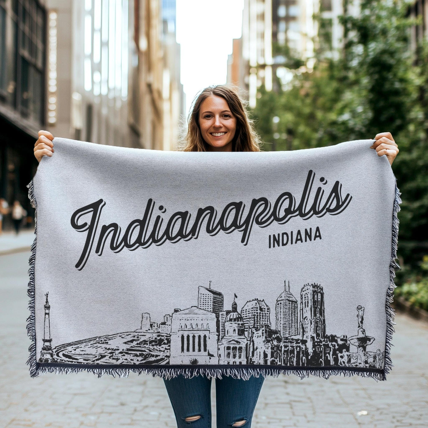 Indianapolis Indiana City Blanket