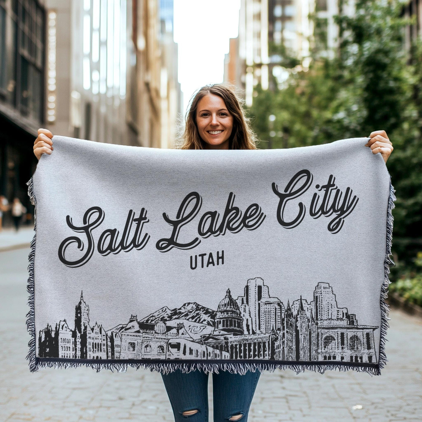 Salt Lake City Utah City Blanket