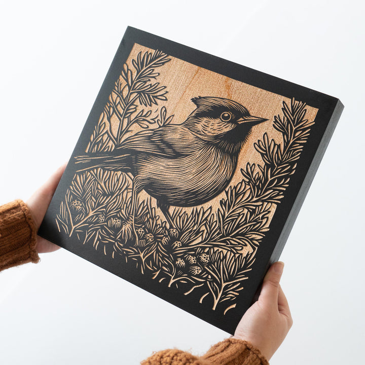 Chickadee Engraved Illustration