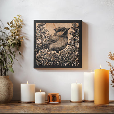 Chickadee Engraved Illustration
