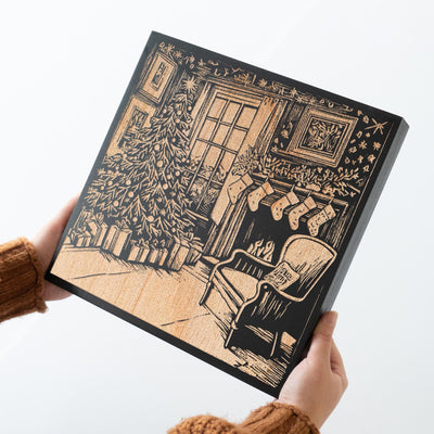 Hung by the Chimney with Care Engraved Illustration