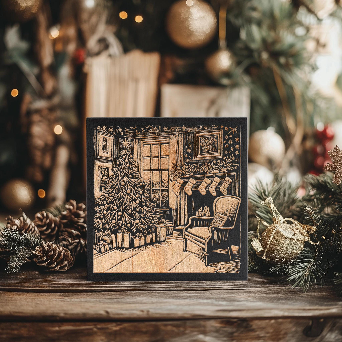 Hung by the Chimney with Care Engraved Illustration