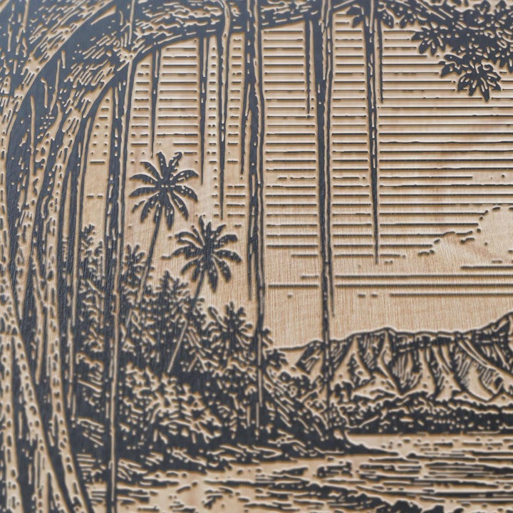 Banyan &amp; Surf Shore Engraved Birch Art Panel