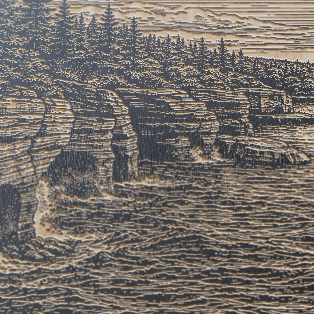 Apostle Islands Sea Caves Engraved Birch Art Panel