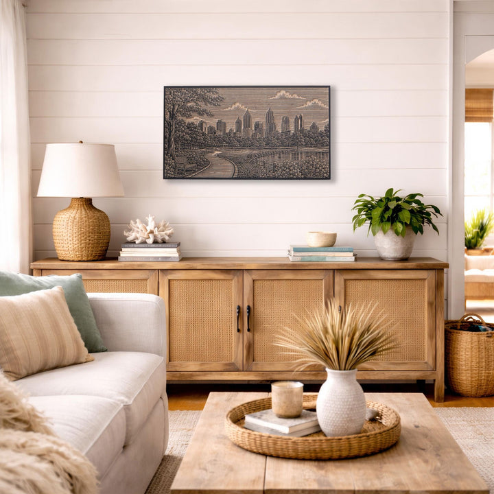 Atlanta Piedmont Park Engraved Birch Art Panel