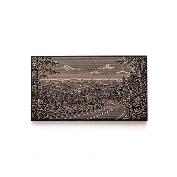 Blue Ridge Parkway Engraved Birch Art Panel