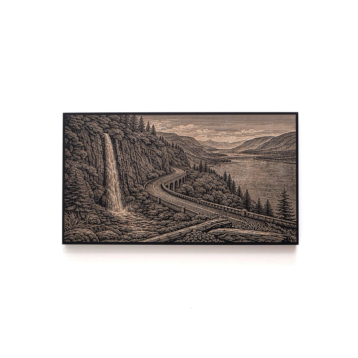Columbia River Gorge Engraved Birch Art Panel