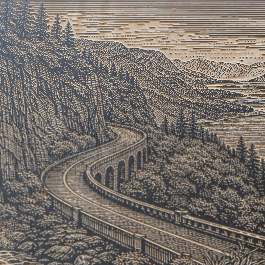 Columbia River Gorge Engraved Birch Art Panel