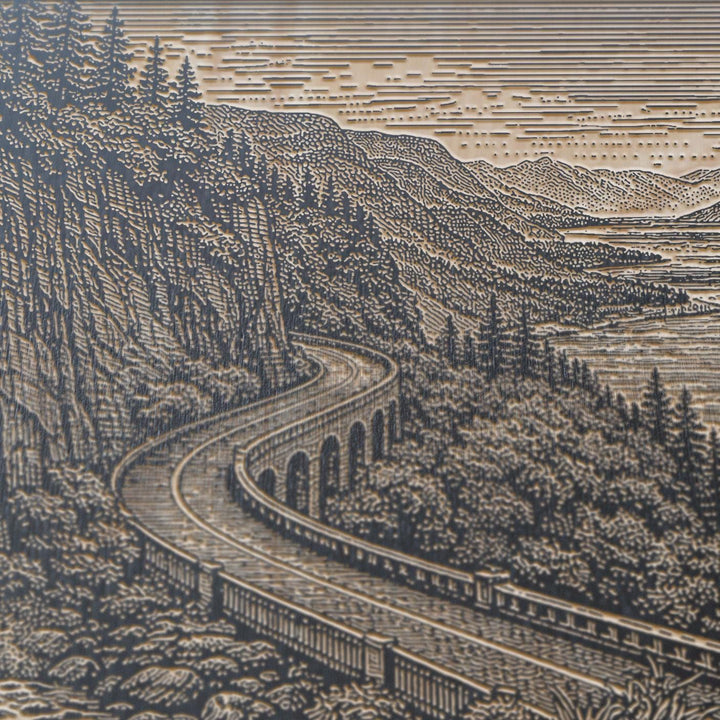 Columbia River Gorge Engraved Birch Art Panel