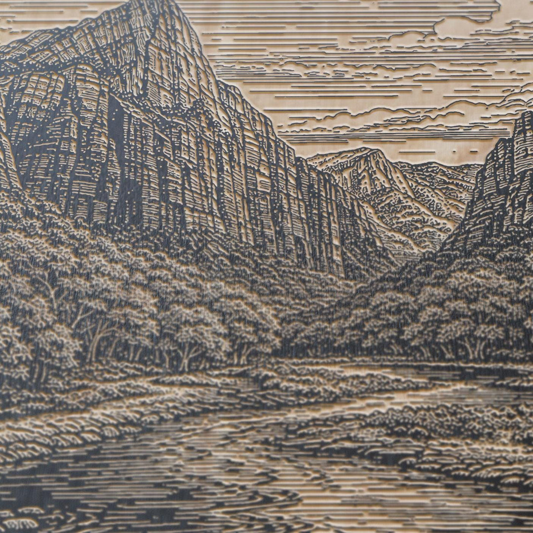 Zion Canyon Engraved Birch Art Panel