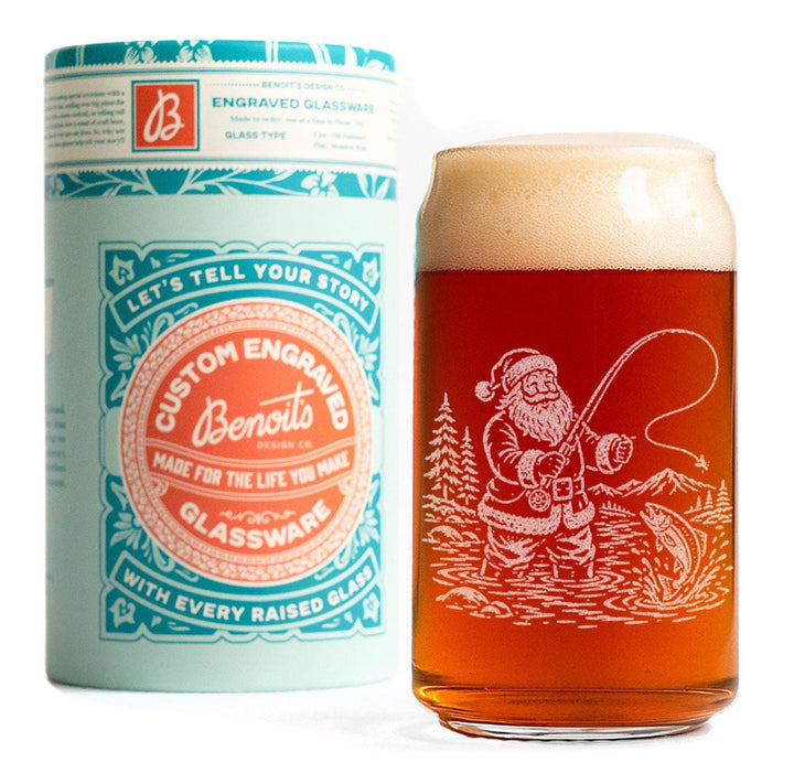 Santa Fly Fishing Glass
