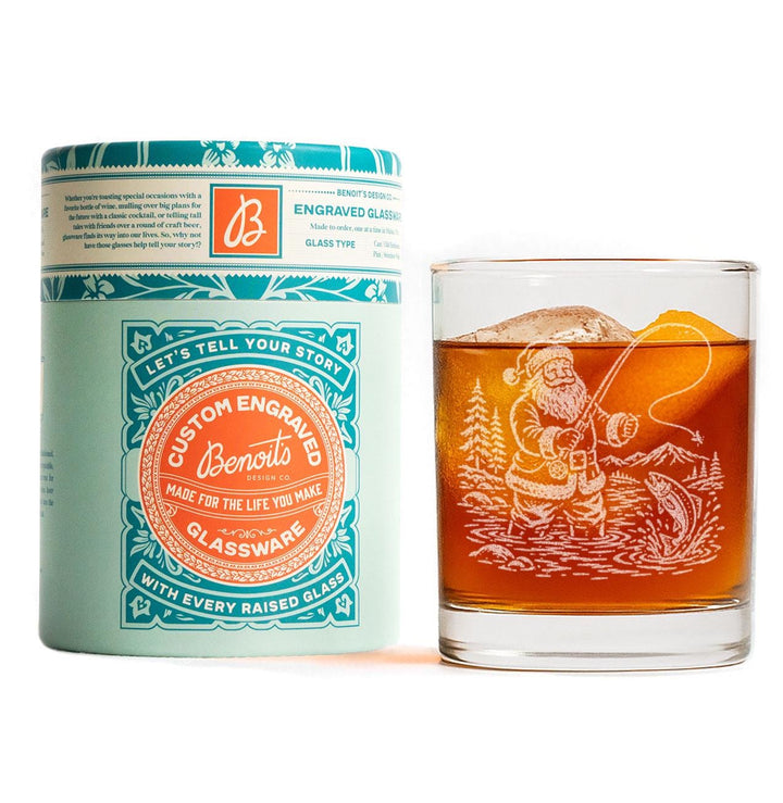 Santa Fly Fishing Glass