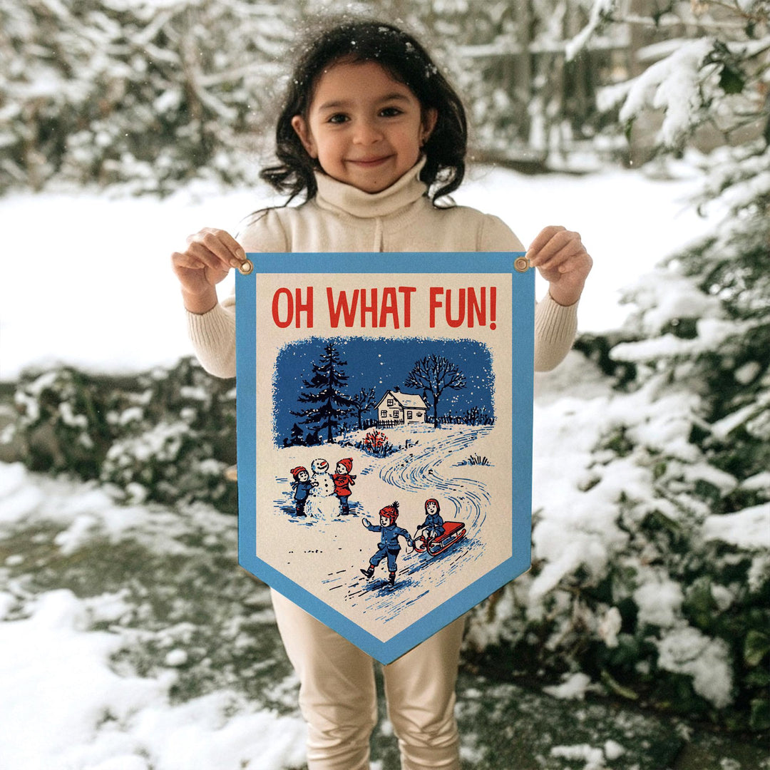 Oh What Fun Felt Camp Flag