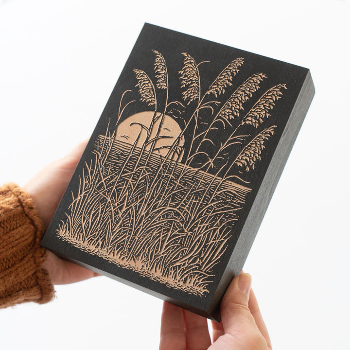Sea Oats and Beach Engraved Wood Panel