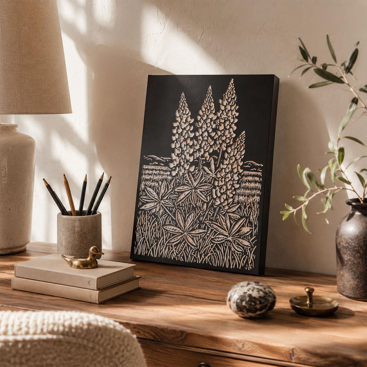 Texas Bluebonnet Engraved Wood Panel