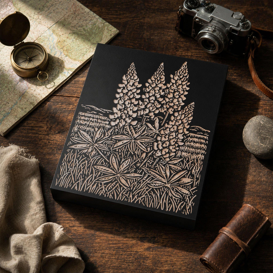 Texas Bluebonnet Engraved Wood Panel