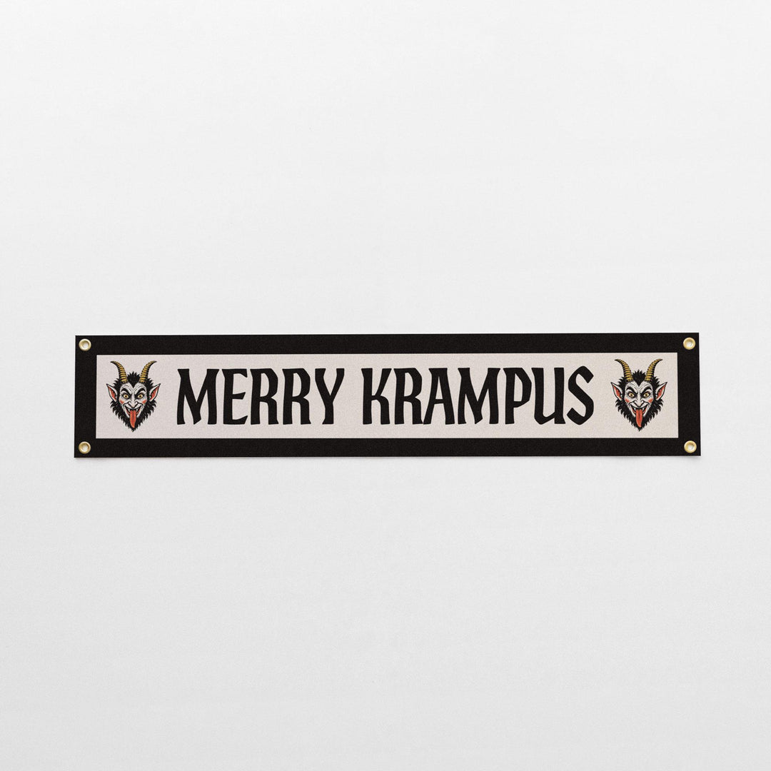 Merry Krampus Felt Banner