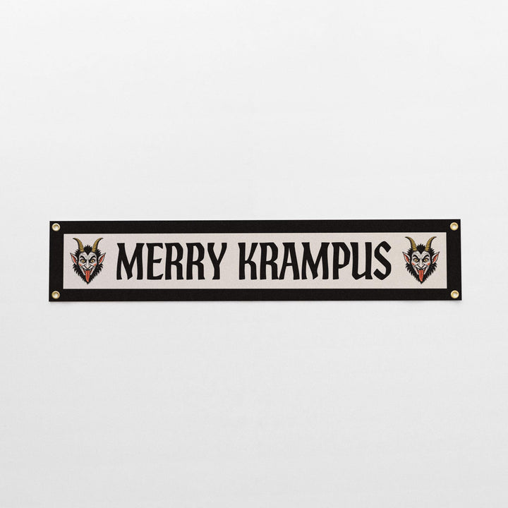 Merry Krampus Felt Banner