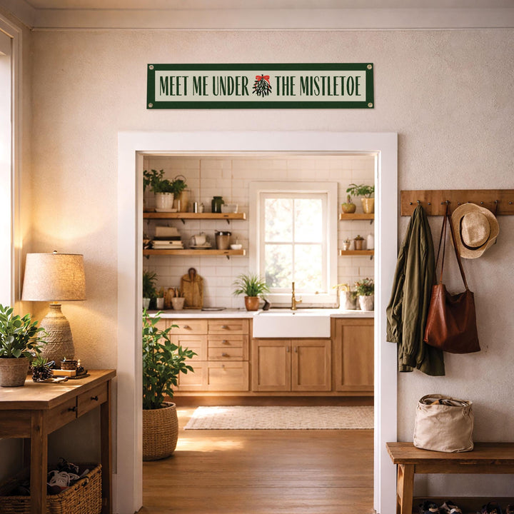 Meet Me Under the Mistletoe Felt Banner
