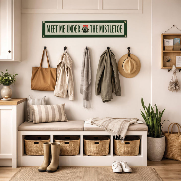 Meet Me Under the Mistletoe Felt Banner