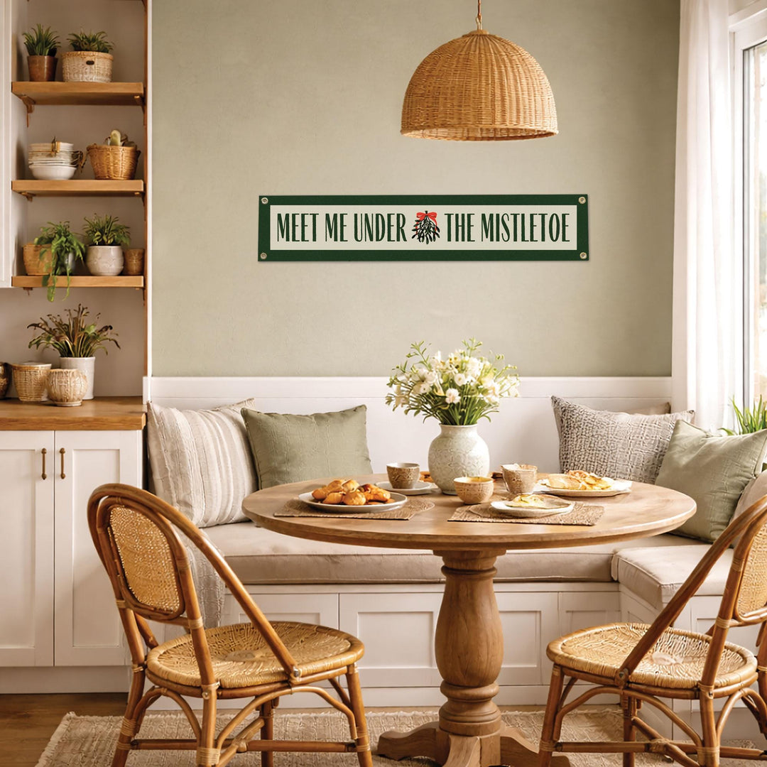Meet Me Under the Mistletoe Felt Banner