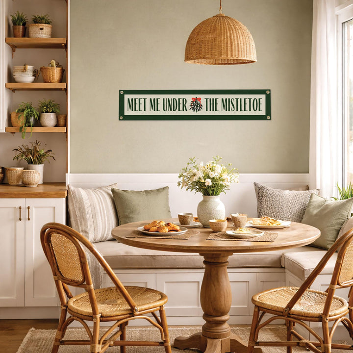 Meet Me Under the Mistletoe Felt Banner