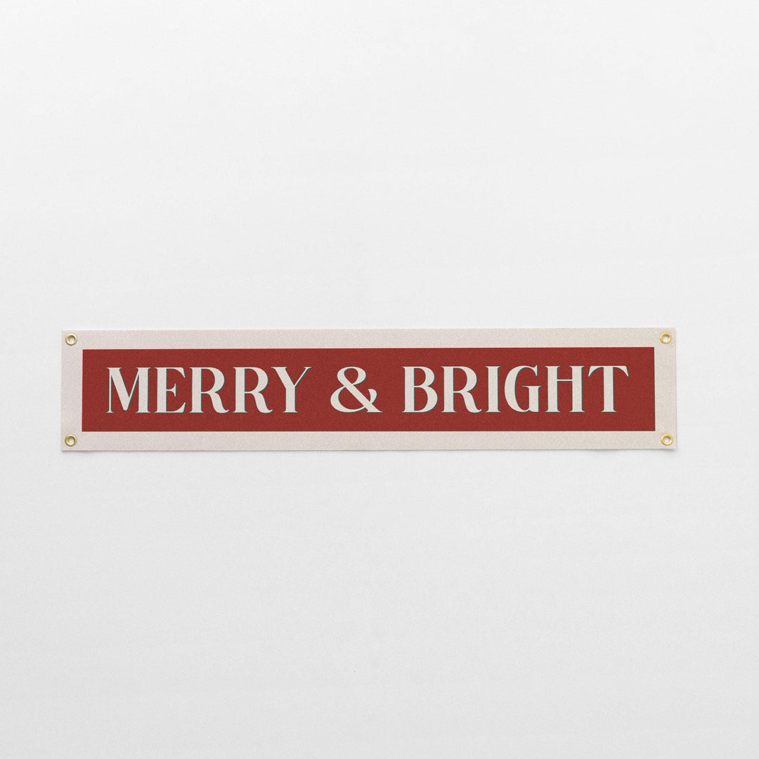 Merry &amp; Bright Felt Banner