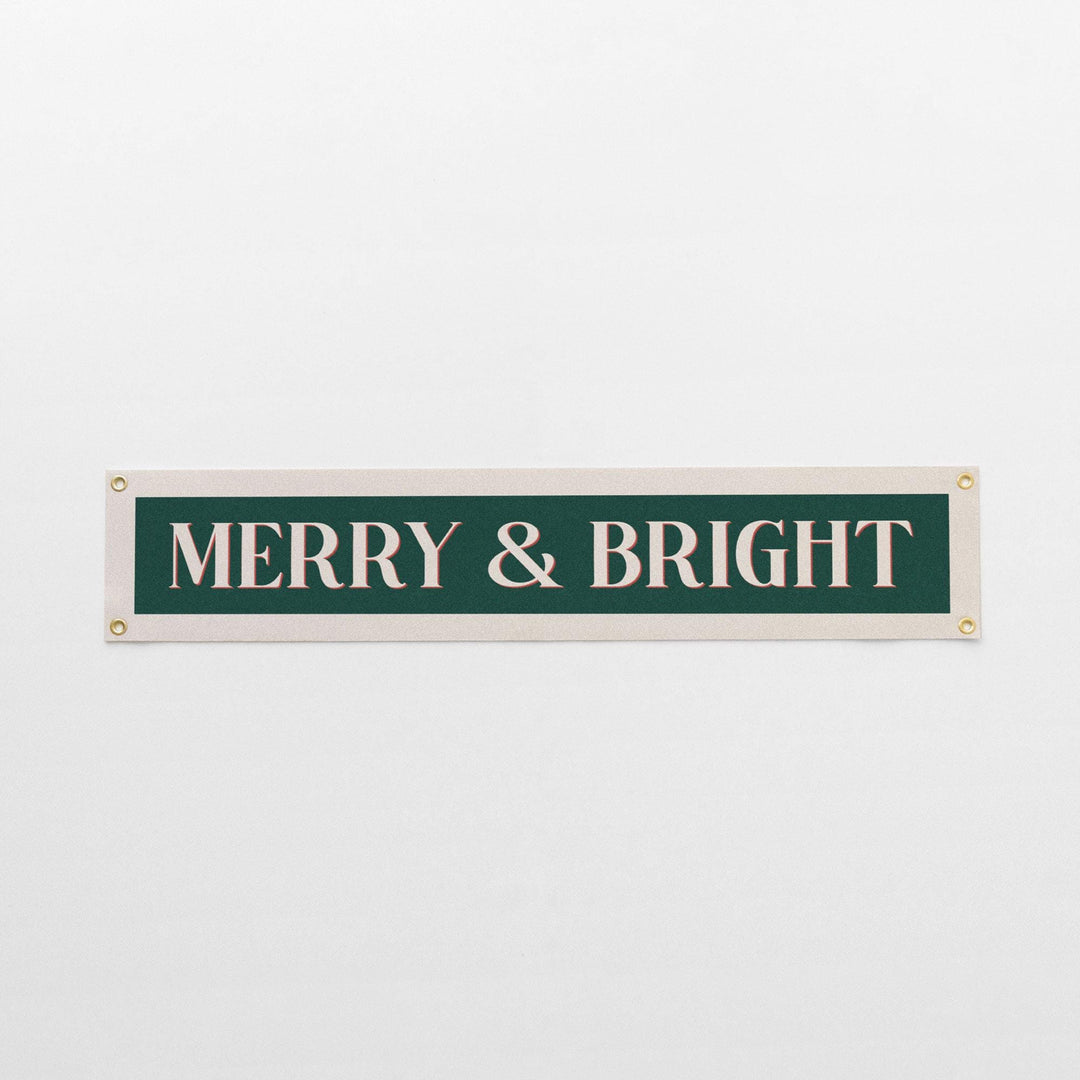 Merry &amp; Bright Felt Banner