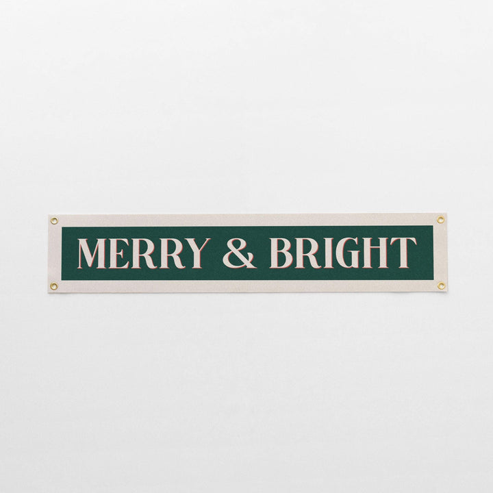 Merry &amp; Bright Felt Banner
