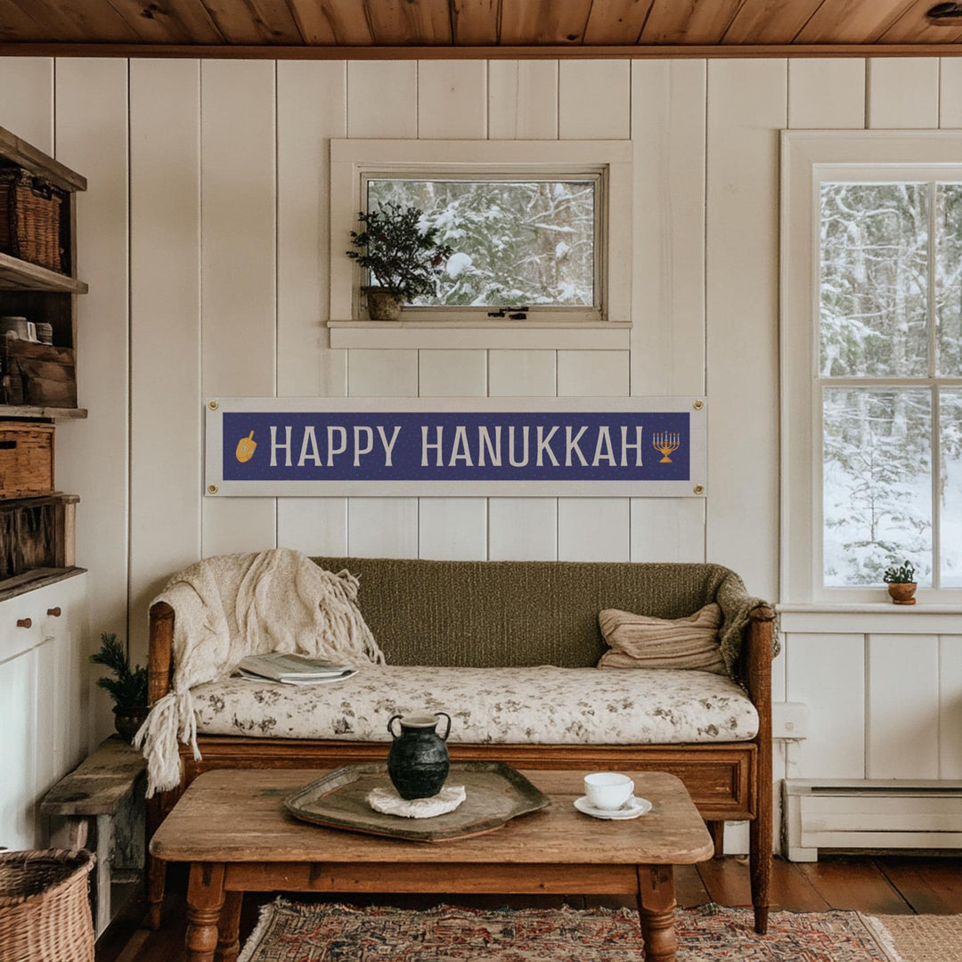 Happy Hanukkah Felt Banner