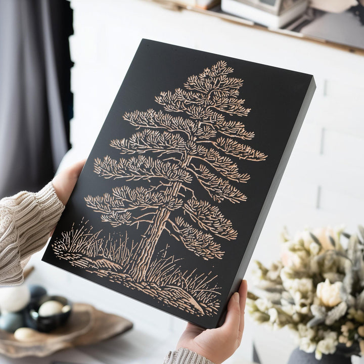 Eastern White Pine Engraved Wood Panel