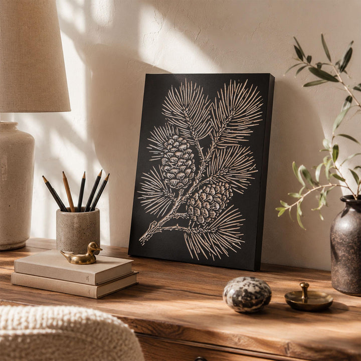 Eastern White Pine Branch Engraved Wood Panel