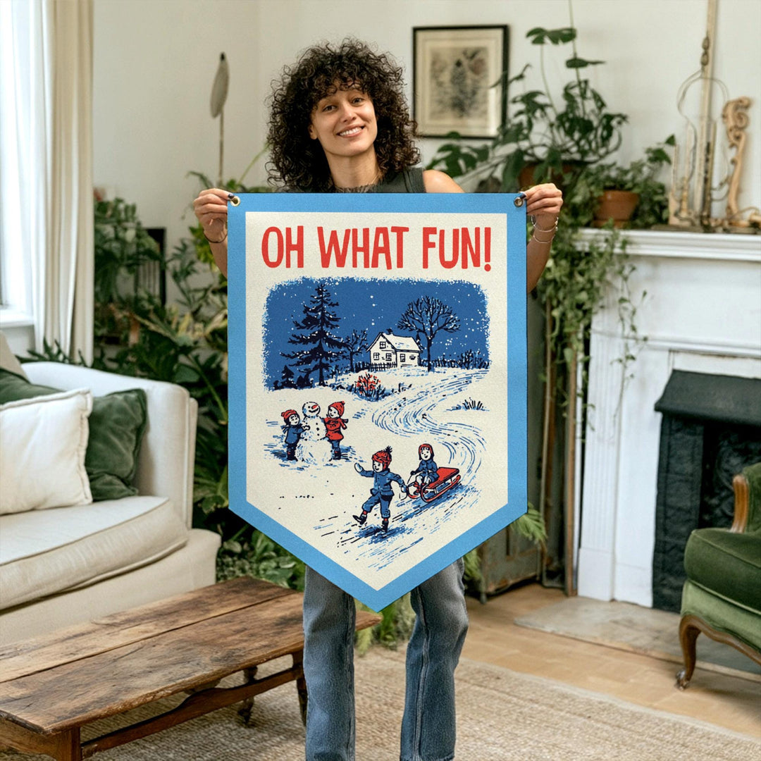 Oh What Fun Felt Camp Flag