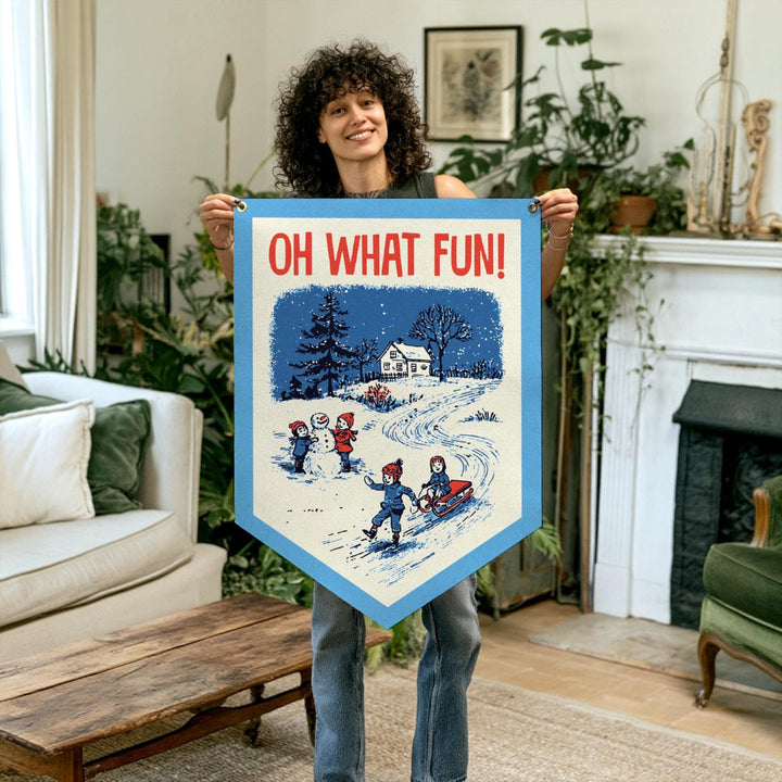 Oh What Fun Felt Camp Flag
