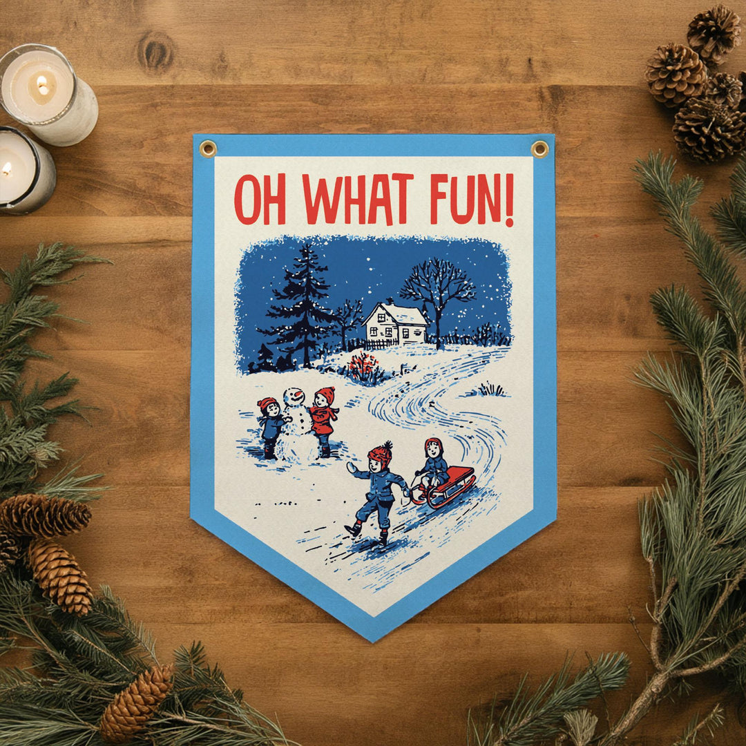 Oh What Fun Felt Camp Flag