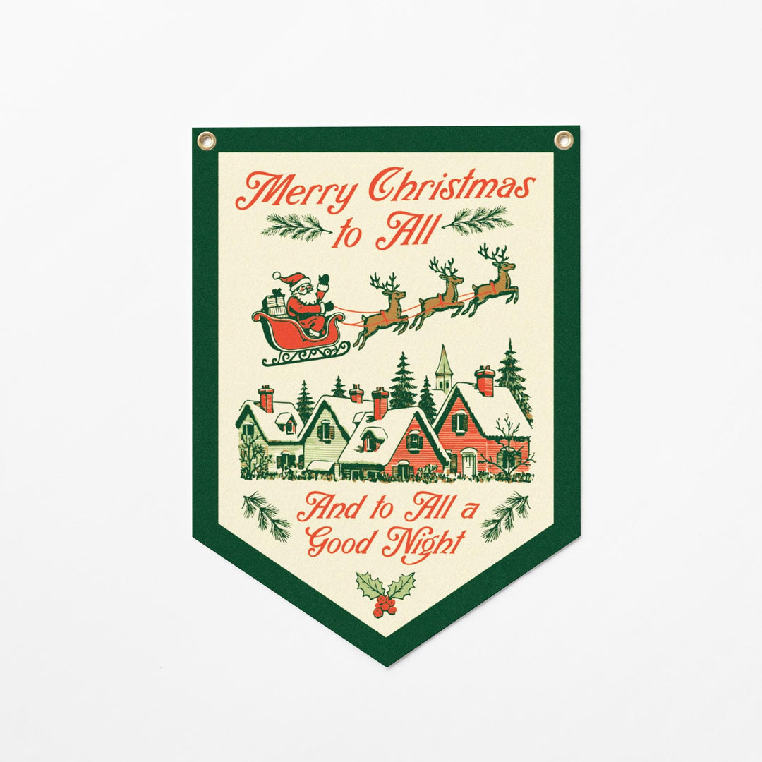 Merry Christmas to All Felt Camp Flag