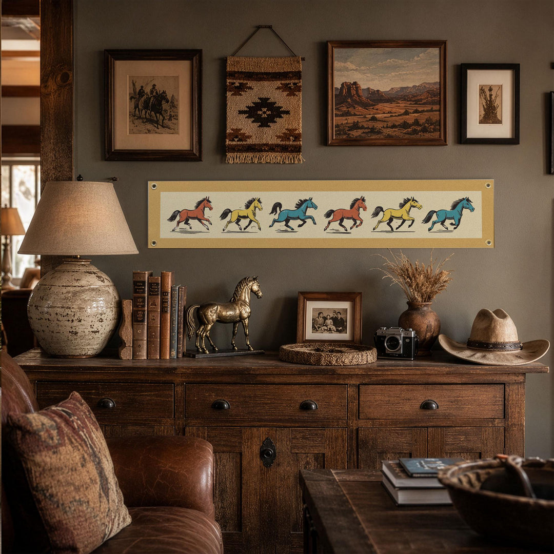 Wild Running Horses Banner
